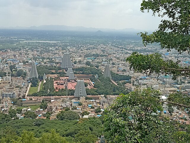 THIRUVANAMALAI temple aerial view